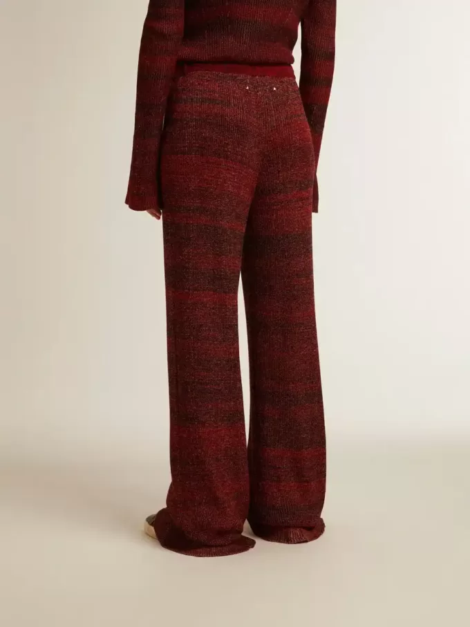 Pantalones de algodón con rayas irregulares Pantalones de algodón con rayas irregulares