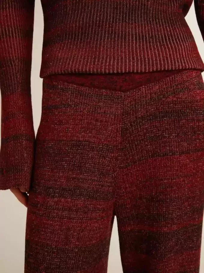 Pantalones de algodón con rayas irregulares Pantalones de algodón con rayas irregulares