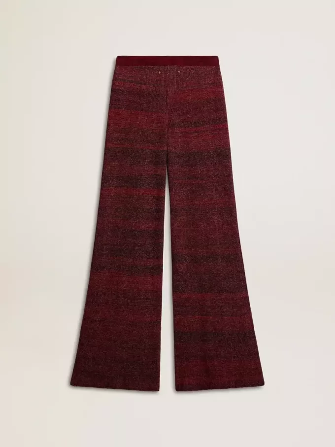 Pantalones de algodón con rayas irregulares Pantalones de algodón con rayas irregulares