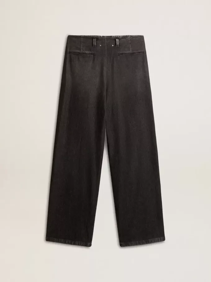 Pantalones de algodón de lavado medio para mujer Pantalones de algodón de lavado medio para mujer