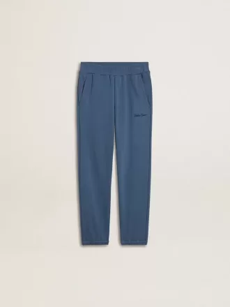 Pantalones de chándal azules para niño con bordado Pantalones de chándal azules para niño con bordado