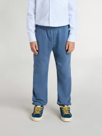 Pantalones de chándal azules para niño con bordado Pantalones de chándal azules para niño con bordado