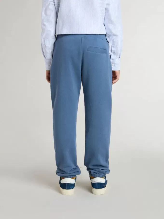 Pantalones de chándal azules para niño con bordado