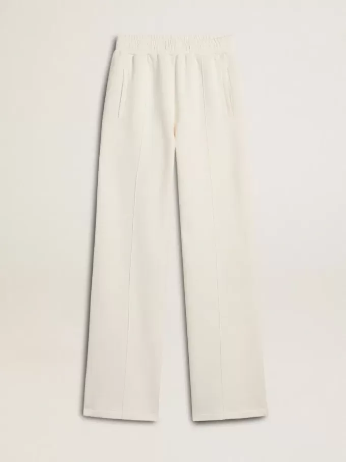 Pantalones de chándal blancos de algodón para mujer Pantalones de chándal blancos de algodón para mujer