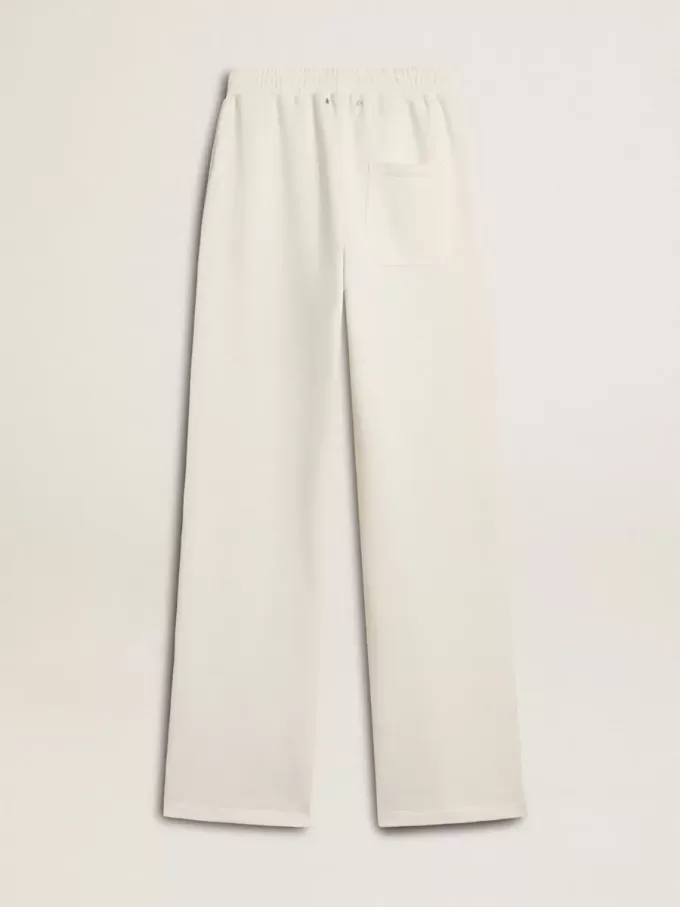 Pantalones de chándal blancos de algodón para mujer Pantalones de chándal blancos de algodón para mujer