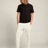 Pantalones de chándal blancos para hombre con estrellas negras en los laterales Pantalones de chándal blancos para hombre con estrellas negras en los laterales
