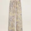 Pantalones de chándal multicolor para mujer con estampado floral Pantalones de chándal multicolor para mujer con estampado floral