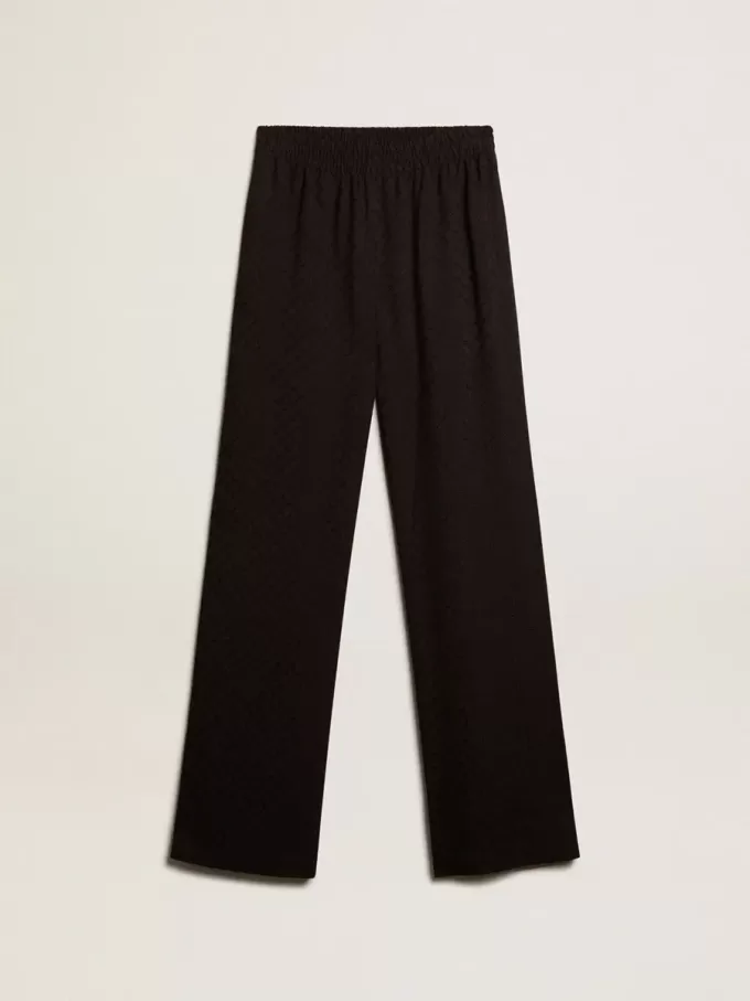 Pantalones de chándal negros de viscosa para mujer Pantalones de chándal negros de viscosa para mujer