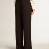 Pantalones de chándal negros de viscosa para mujer Pantalones de chándal negros de viscosa para mujer