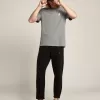 Pantalones de chándal negros para hombre con estrella en la parte delantera Pantalones de chándal negros para hombre con estrella en la parte delantera