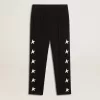 Pantalones de chándal negros para niño con estrellas blancas