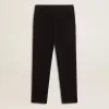 Pantalones de chándal negros para niño con estrellas blancas