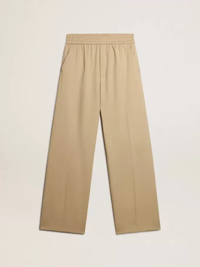 Pantalones de chándal para hombre color arena con bolsillo trasero Pantalones de chándal para hombre color arena con bolsillo trasero