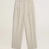 Pantalones de chándal para hombre en mezcla de lana caqui Pantalones de chándal para hombre en mezcla de lana caqui