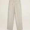 Pantalones de chándal para hombre en mezcla de lana caqui Pantalones de chándal para hombre en mezcla de lana caqui