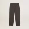 Pantalones de chándal para niño en verde militar con bordados Pantalones de chándal para niño en verde militar con bordados