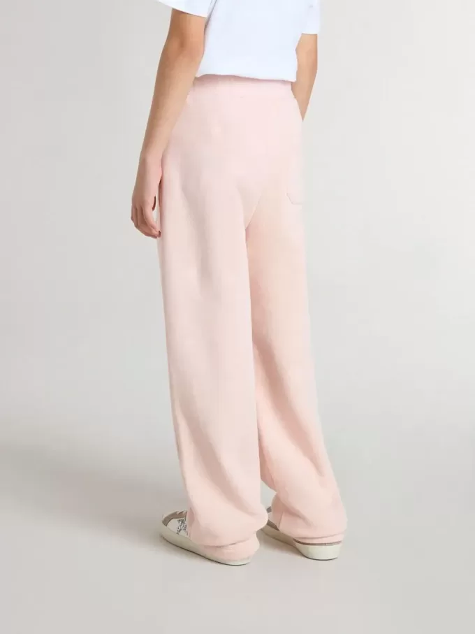 Pantalones de chándal rosas con estampado para niña Pantalones de chándal rosas con estampado para niña