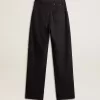 Pantalones de denim de algodón para mujer con adornos de cristales y piedras Pantalones de denim de algodón para mujer con adornos de cristales y piedras