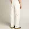 Pantalones de denim de algodón para mujer en color blanco óptico Pantalones de denim de algodón para mujer en color blanco óptico