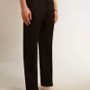 Pantalones de esmoquin para hombre en gabardina de lana negra Pantalones de esmoquin para hombre en gabardina de lana negra