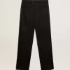 Pantalones de esmoquin para hombre en gabardina de lana negra Pantalones de esmoquin para hombre en gabardina de lana negra