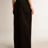 Pantalones de gabardina de lana negros para mujer Pantalones de gabardina de lana negros para mujer
