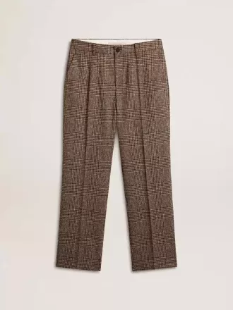 Pantalones de hombre con estampado de pata de gallo