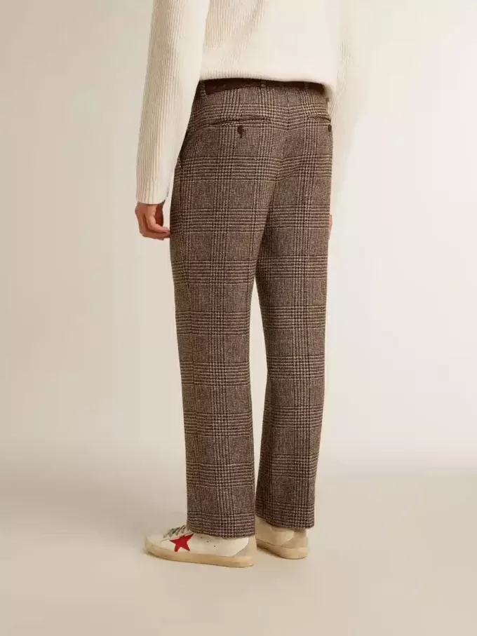 Pantalones de hombre con estampado de pata de gallo Pantalones de hombre con estampado de pata de gallo