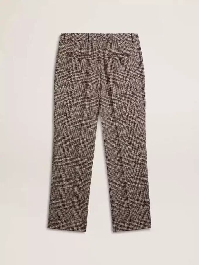 Pantalones de hombre con estampado de pata de gallo Pantalones de hombre con estampado de pata de gallo
