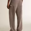 Pantalones de hombre de mezcla de lana en micro chevron marrón claro Pantalones de hombre de mezcla de lana en micro chevron marrón claro