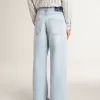 Pantalones de hombre en denim con efecto desgastado