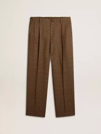 Pantalones de hombre en pata de gallo tricolor