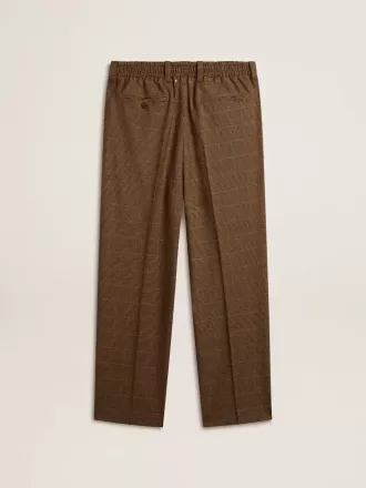 Pantalones de hombre en pata de gallo tricolor