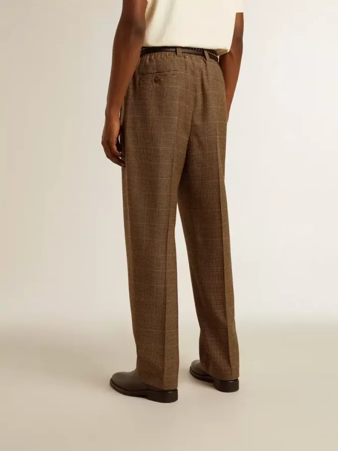 Pantalones de hombre en pata de gallo tricolor Pantalones de hombre en pata de gallo tricolor
