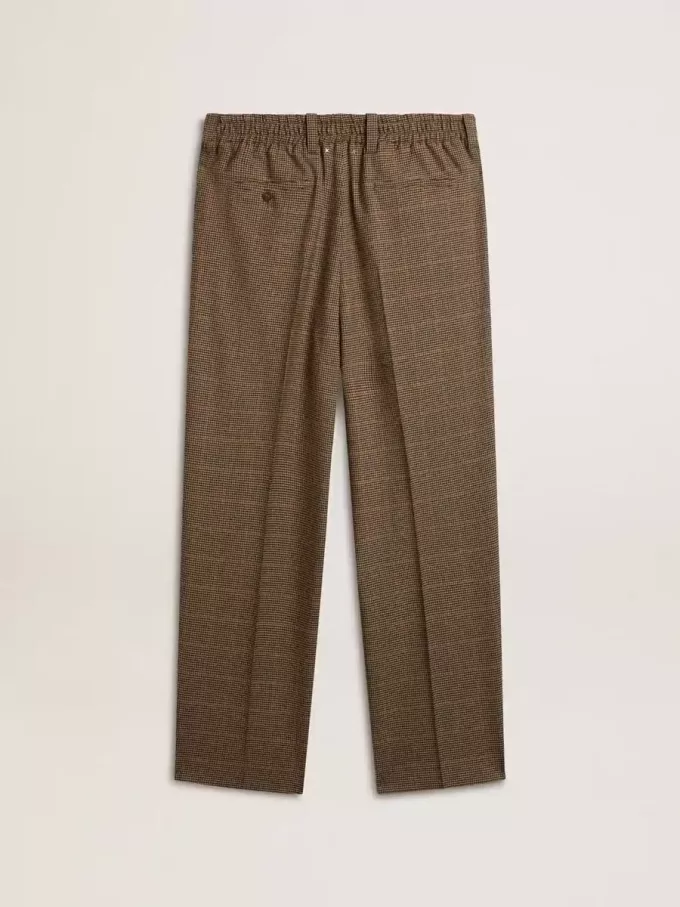 Pantalones de hombre en pata de gallo tricolor Pantalones de hombre en pata de gallo tricolor