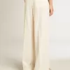 Pantalones de jogging para mujer en mezcla de lana blanca envejecida Pantalones de jogging para mujer en mezcla de lana blanca envejecida