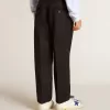 Pantalones de lana azul oscuro para niño