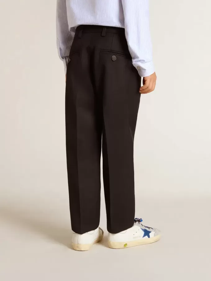 Pantalones de lana azul oscuro para niño