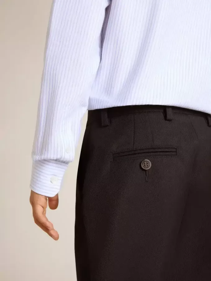 Pantalones de lana azul oscuro para niño