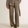 Pantalones de mujer de viscosa y seda con estampado floral Pantalones de mujer de viscosa y seda con estampado floral