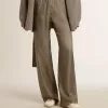 Pantalones de mujer de viscosa y seda con estampado floral Pantalones de mujer de viscosa y seda con estampado floral