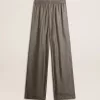 Pantalones de mujer de viscosa y seda con estampado floral Pantalones de mujer de viscosa y seda con estampado floral