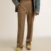 Pantalones de mujer en tejido de lana a medida gris paloma Pantalones de mujer en tejido de lana a medida gris paloma