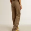 Pantalones de mujer en tejido de lana a medida gris paloma Pantalones de mujer en tejido de lana a medida gris paloma