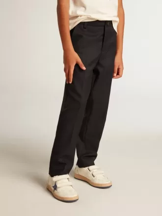 Pantalones de niño de lana azul oscuro