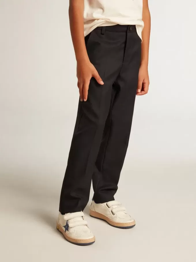 Pantalones de niño de lana azul oscuro