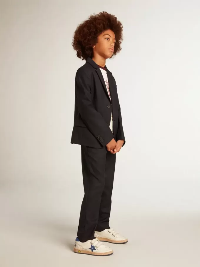 Pantalones de niño de lana azul oscuro