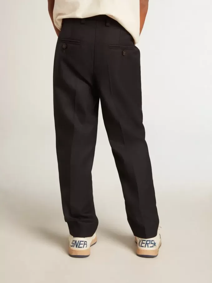 Pantalones de niño de lana azul oscuro