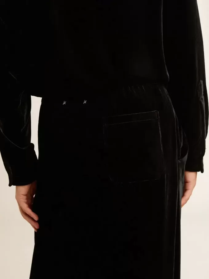 Pantalones de terciopelo negro para hombre Pantalones de terciopelo negro para hombre