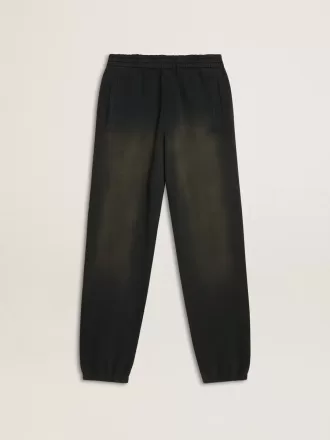 Pantalones deportivos unisex lavados en negro Pantalones deportivos unisex lavados en negro